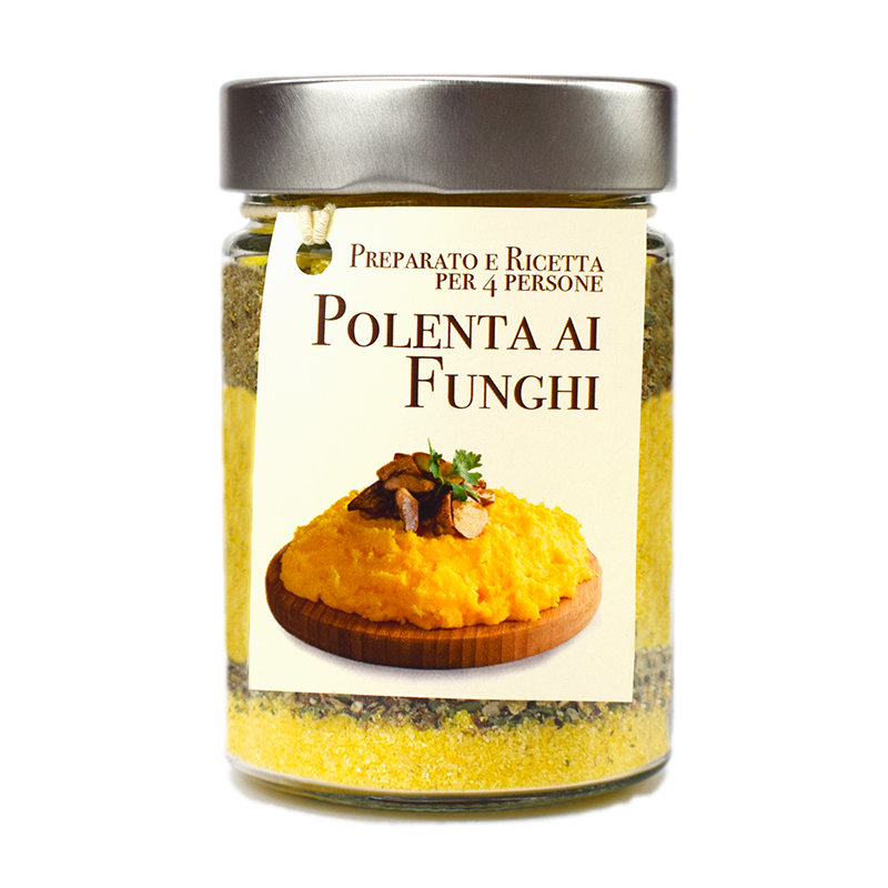 Polenta gialla e funghi